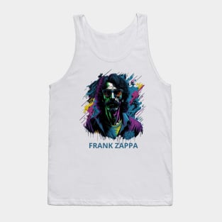 vector art a colorful graffiti illustration of Frank Zappa Tank Top